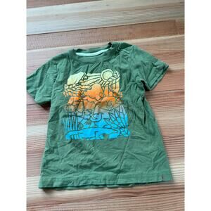 Boys Tea Collection tshirt green size 4 jungle animals